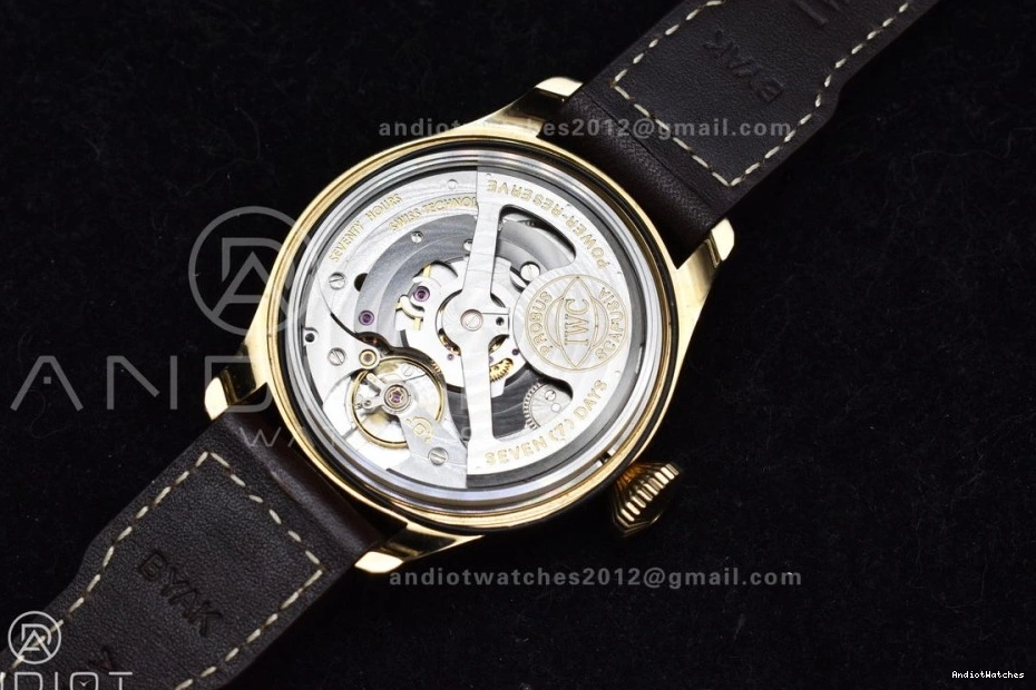 Strap 1:1 on A Real Edition Bronze Minimalist 519 Pilot Big IW501005 Leather ZF Brown Black Dial Best 0302